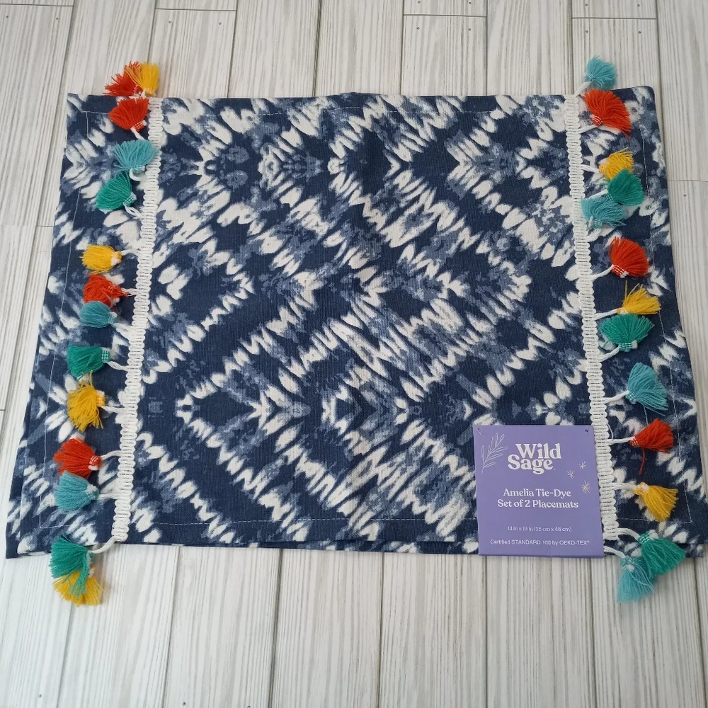 Wild Sage Amelia Tie Dye Placemats (Set of 2)